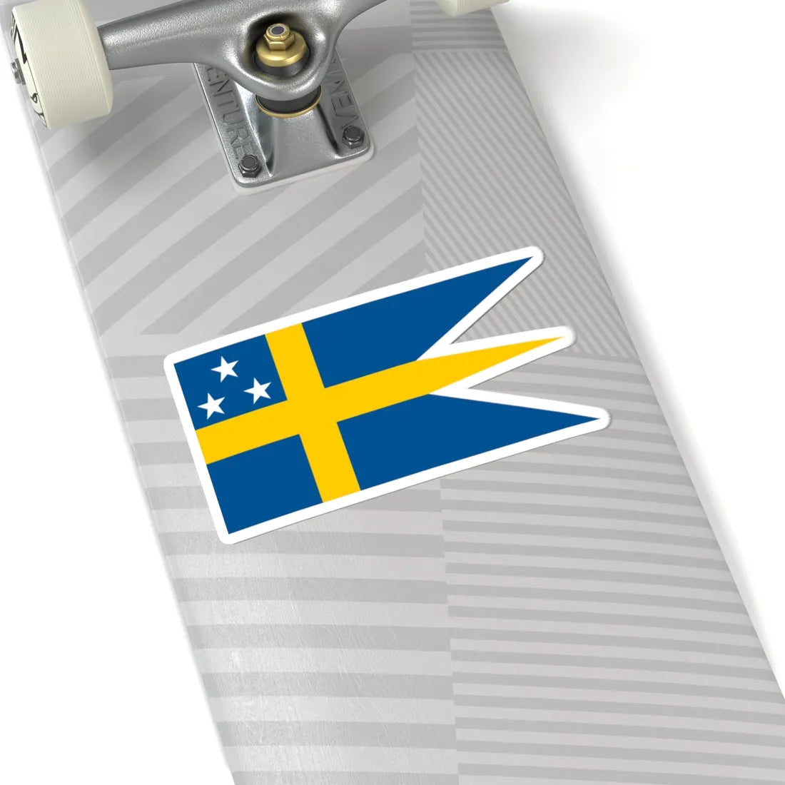 Naval Rank Flag of Sweden - Viceamiralsflagga (Sweden) STICKER Vinyl Kiss-Cut Decal - The Sticker Space