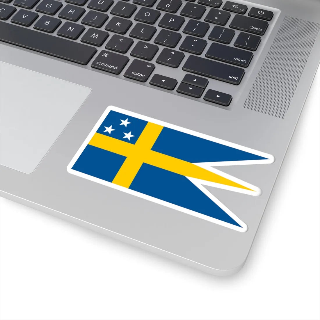 Naval Rank Flag of Sweden - Viceamiralsflagga (Sweden) STICKER Vinyl Kiss-Cut Decal - The Sticker Space