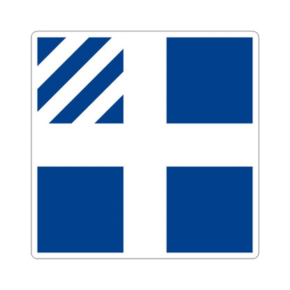 Naval rank flag of the Prime Minister of Greece (Greece) STICKER Vinyl Kiss-Cut Decal 6 Inch White - The Sticker Space