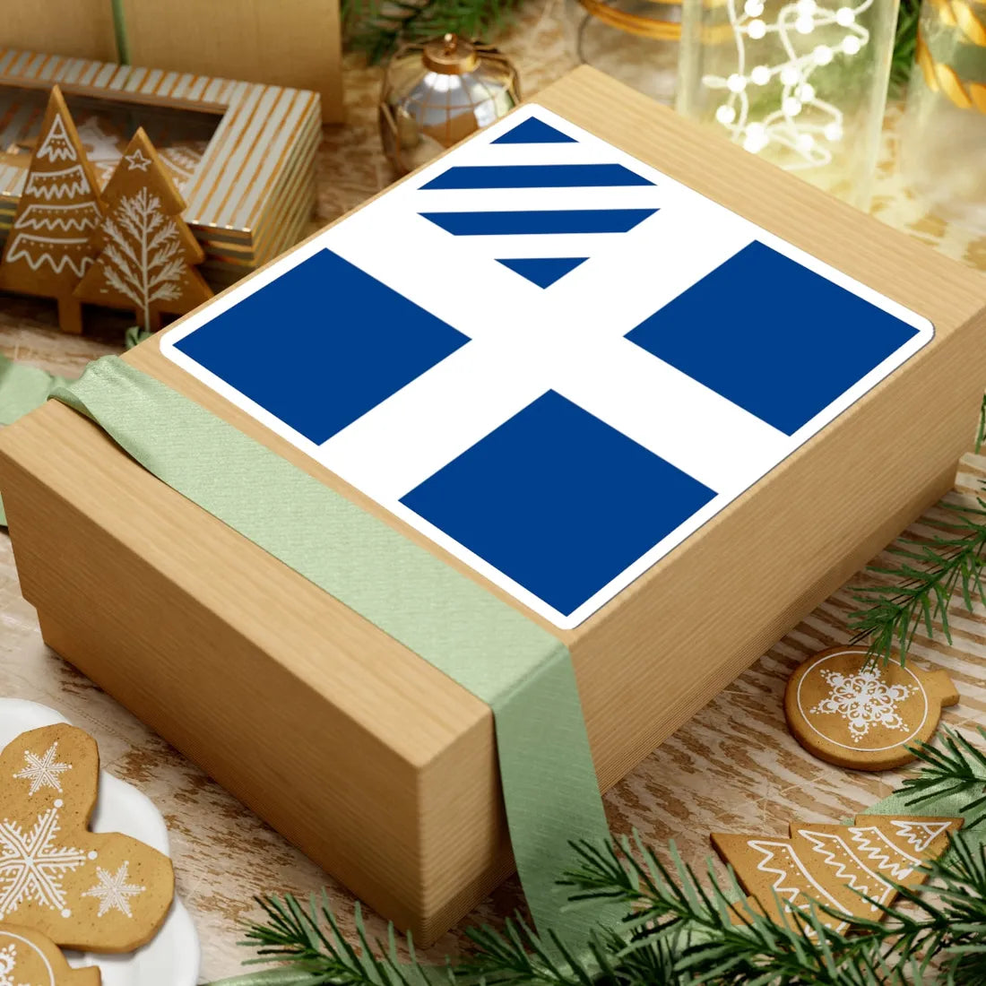 Naval rank flag of the Prime Minister of Greece (Greece) STICKER Vinyl Kiss-Cut Decal - The Sticker Space