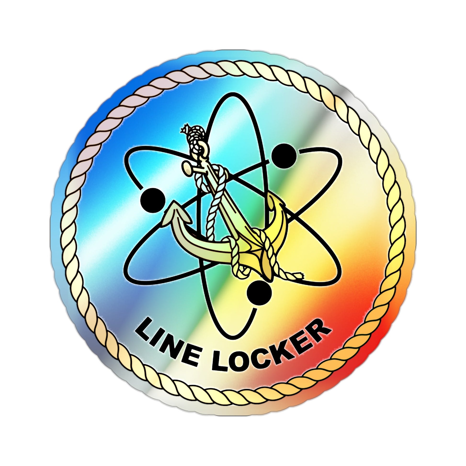 Naval Reactors Line Locker (U.S. Navy) Holographic STICKER Die-Cut Vinyl Decal-2 Inch-The Sticker Space