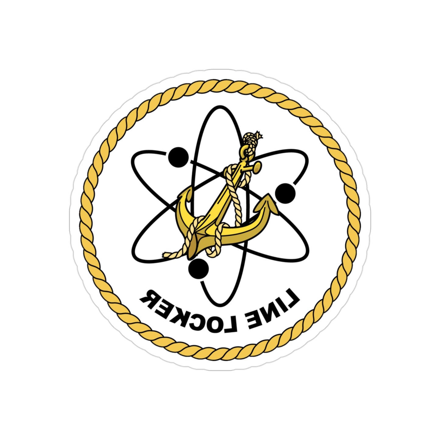 Naval Reactors Line Locker (U.S. Navy) REVERSE PRINT Transparent STICKER-3 Inch-The Sticker Space