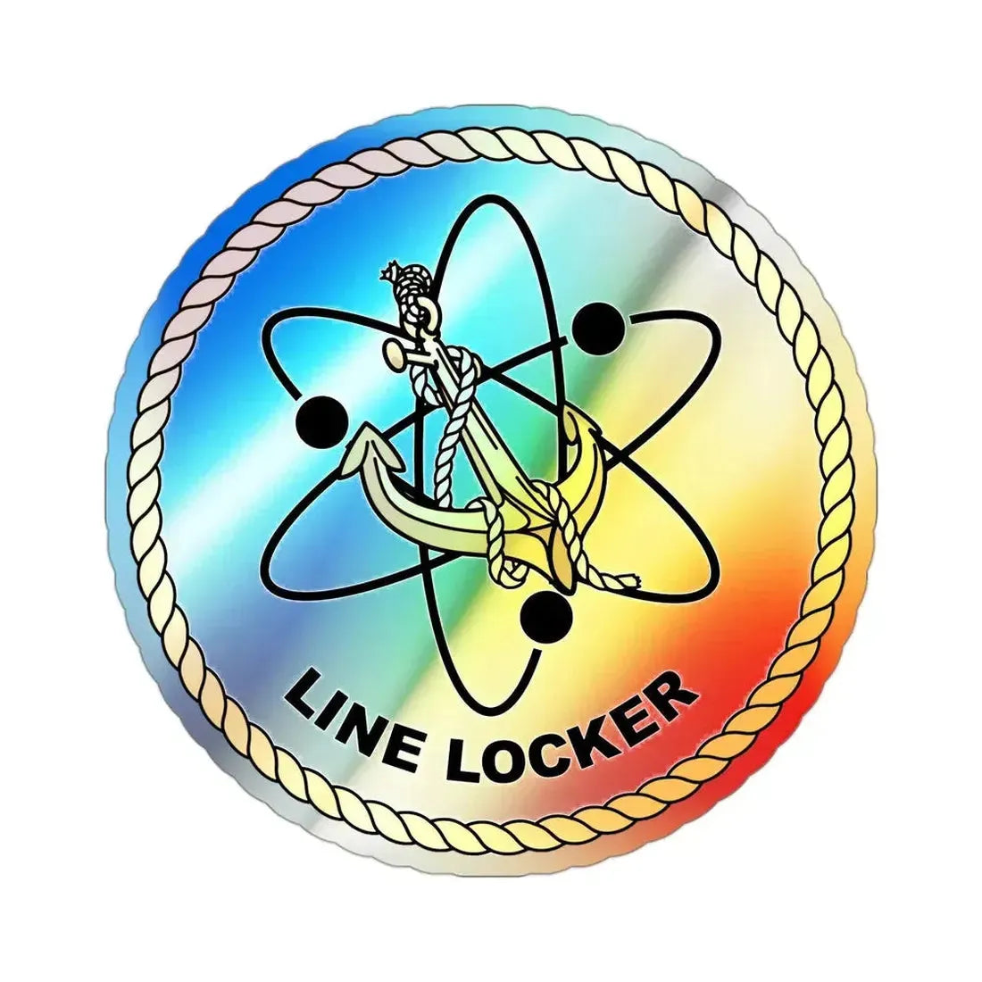 Naval Reactors Line Locker (U.S. Navy) Holographic STICKER Die-Cut Vinyl Decal 3 Inch Holographic - The Sticker Space