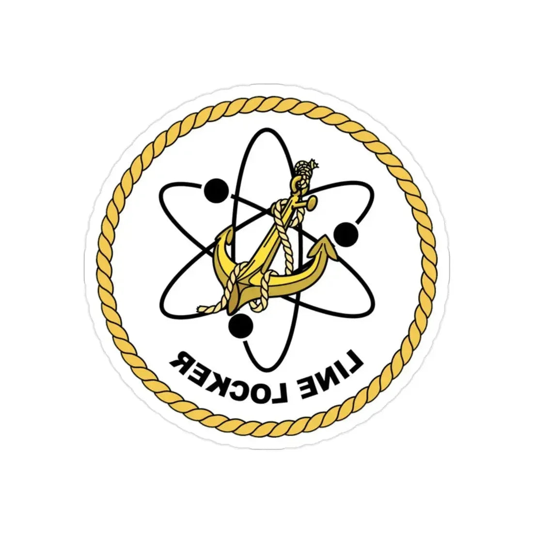 Naval Reactors Line Locker (U.S. Navy) REVERSE PRINT Transparent Die-Cut STICKER 2 Inch Die-Cut Transparent - The Sticker Space