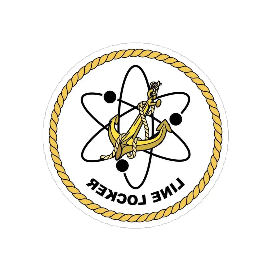 Naval Reactors Line Locker (U.S. Navy) REVERSE PRINT Transparent Die-Cut STICKER 4 Inch Die-Cut Transparent - The Sticker Space