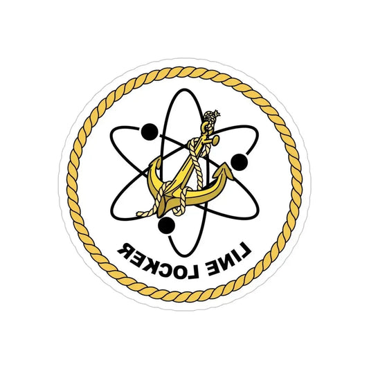 Naval Reactors Line Locker (U.S. Navy) REVERSE PRINT Transparent Die-Cut STICKER 6 Inch Die-Cut Transparent - The Sticker Space