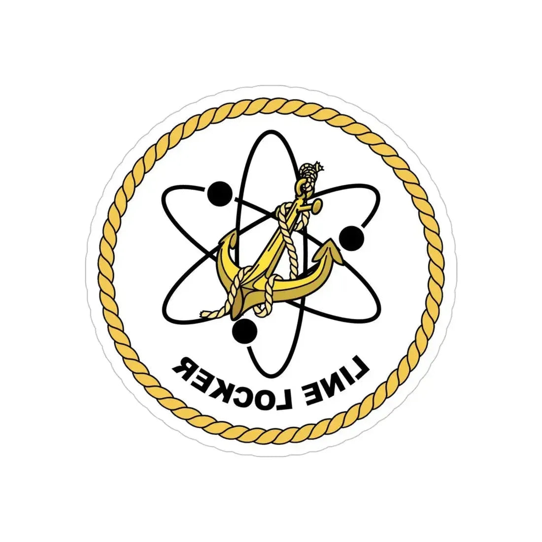 Naval Reactors Line Locker (U.S. Navy) REVERSE PRINT Transparent Die-Cut STICKER - The Sticker Space