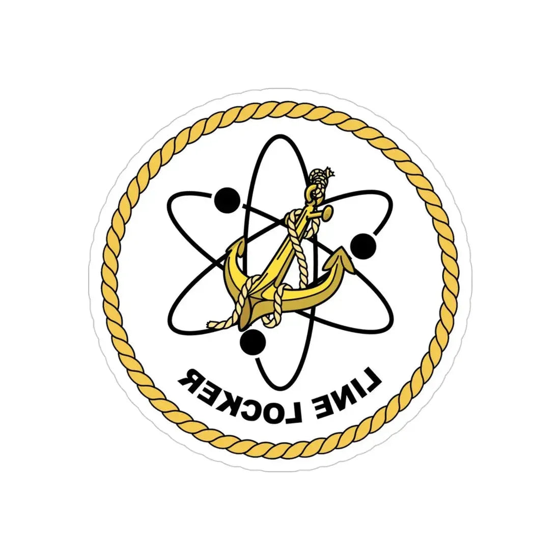 Naval Reactors Line Locker (U.S. Navy) REVERSE PRINT Transparent Die-Cut STICKER - The Sticker Space