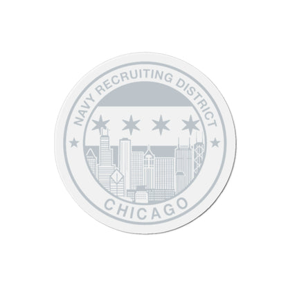 Naval Recruiting District Chicago (U.S. Navy) Die-Cut Magnet-2" x 2"-The Sticker Space