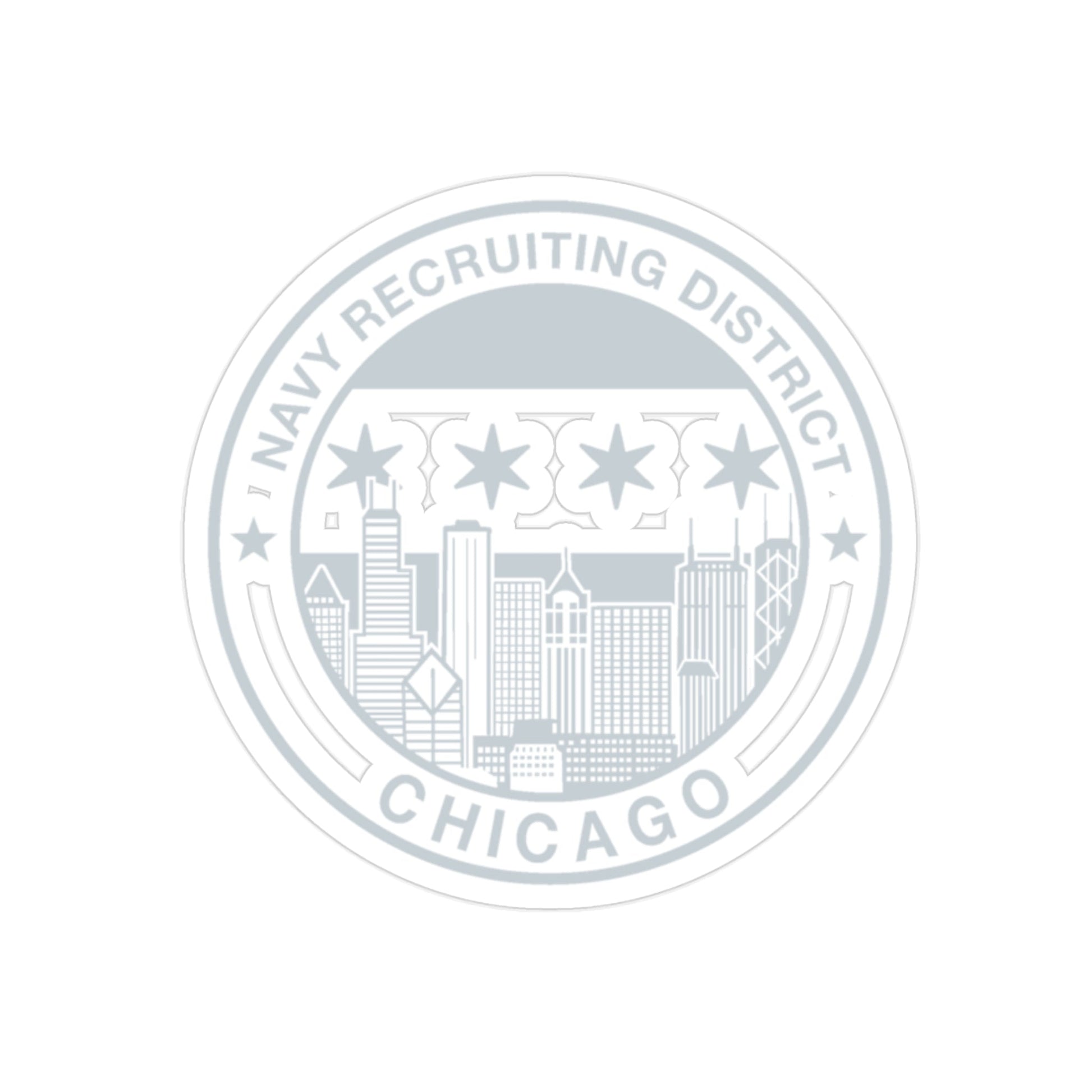 Naval Recruiting District Chicago (U.S. Navy) Transparent STICKER Die-Cut Vinyl Decal-2 Inch-The Sticker Space