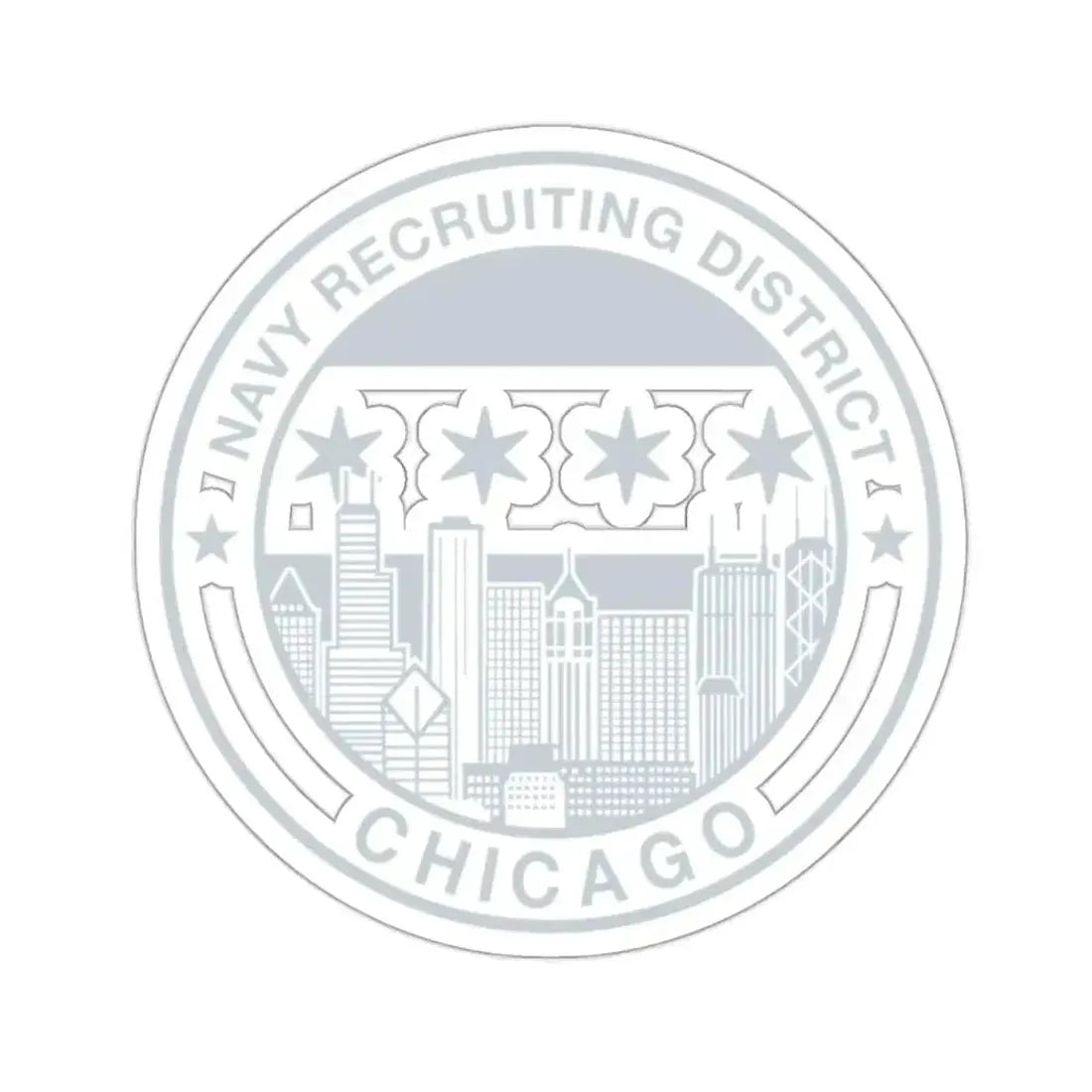 Naval Recruiting District Chicago (U.S. Navy) STICKER Vinyl Kiss-Cut Decal 2 Inch White - The Sticker Space
