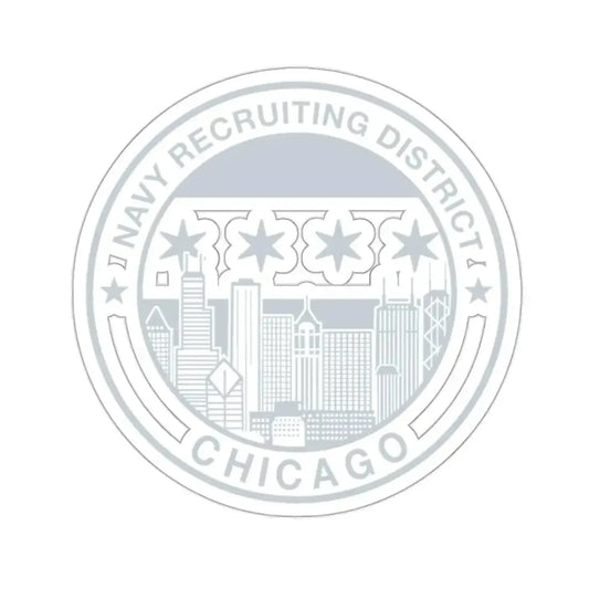 Naval Recruiting District Chicago (U.S. Navy) STICKER Vinyl Kiss-Cut Decal 2 Inch White - The Sticker Space