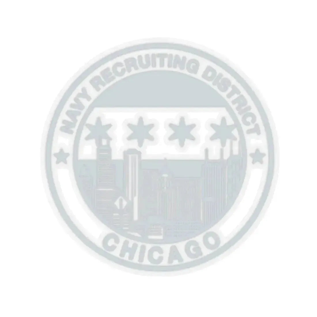 Naval Recruiting District Chicago (U.S. Navy) STICKER Vinyl Kiss-Cut Decal 3 Inch Transparent - The Sticker Space