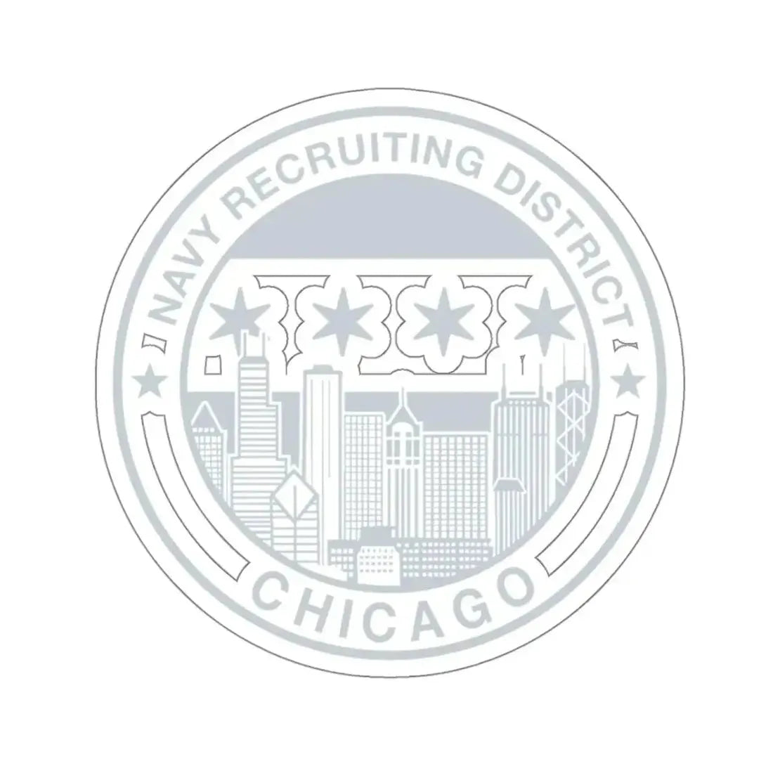 Naval Recruiting District Chicago (U.S. Navy) STICKER Vinyl Kiss-Cut Decal 4 Inch White - The Sticker Space