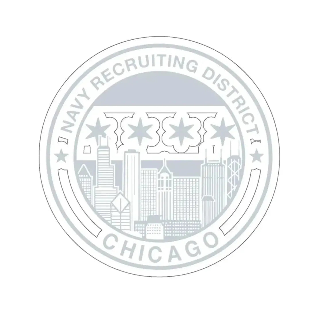 Naval Recruiting District Chicago (U.S. Navy) STICKER Vinyl Kiss-Cut Decal 6 Inch White - The Sticker Space