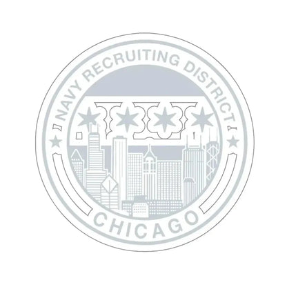 Naval Recruiting District Chicago (U.S. Navy) STICKER Vinyl Kiss-Cut Decal 6 Inch White - The Sticker Space