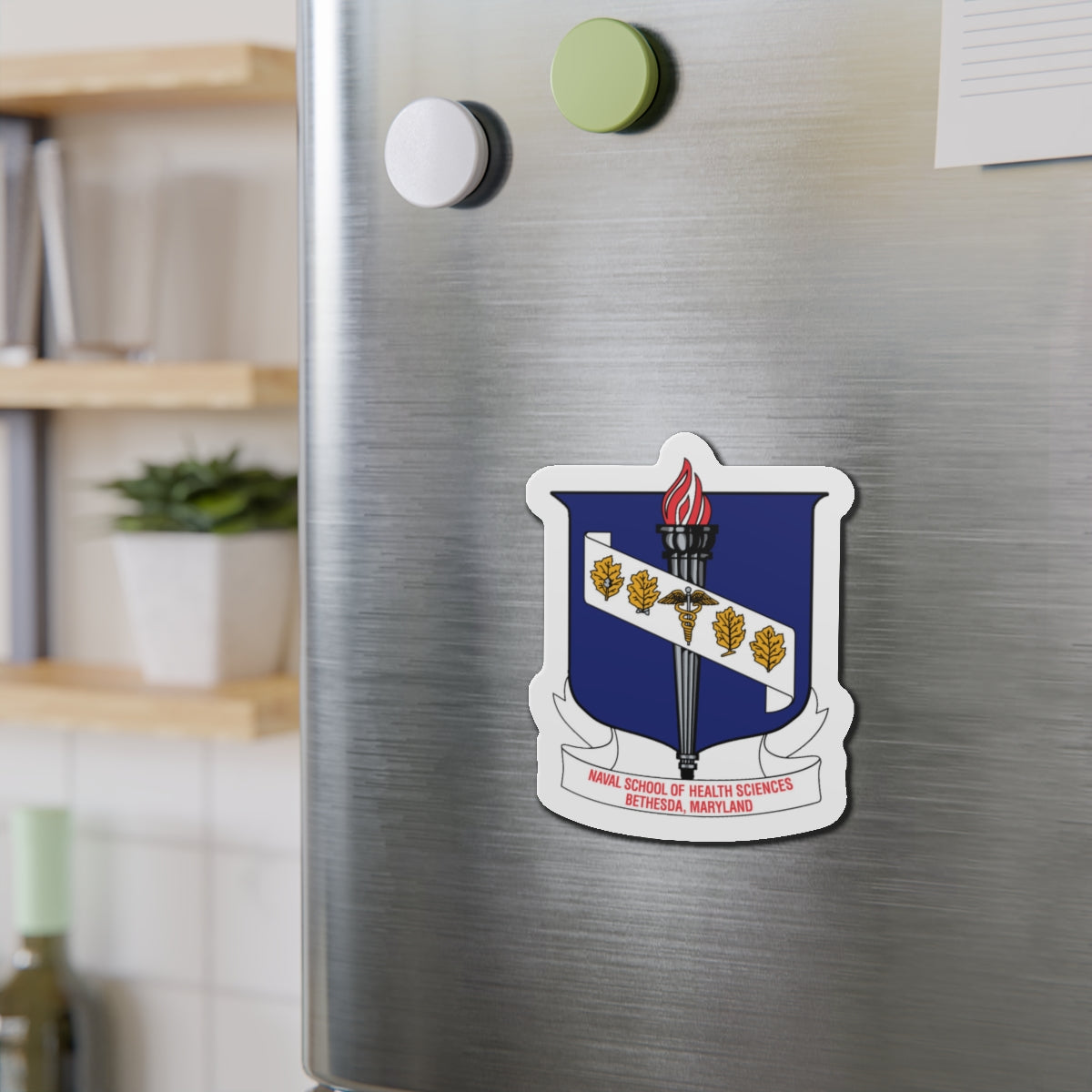 Naval School Of Health Science Bethesda Maryland (U.S. Navy) Die-Cut Magnet-The Sticker Space