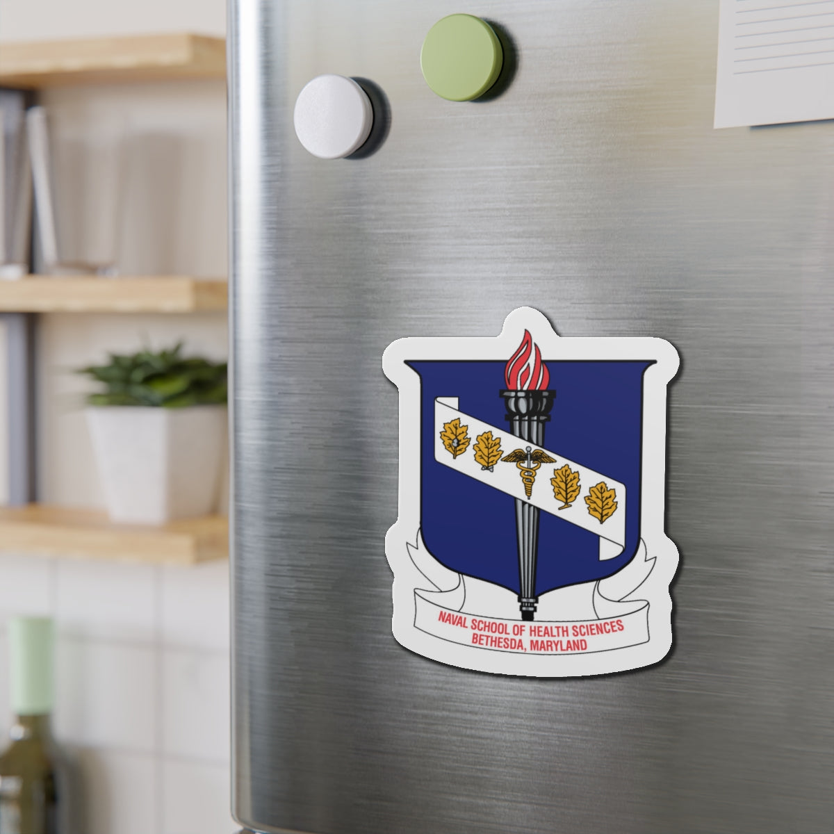 Naval School Of Health Science Bethesda Maryland (U.S. Navy) Die-Cut Magnet-The Sticker Space