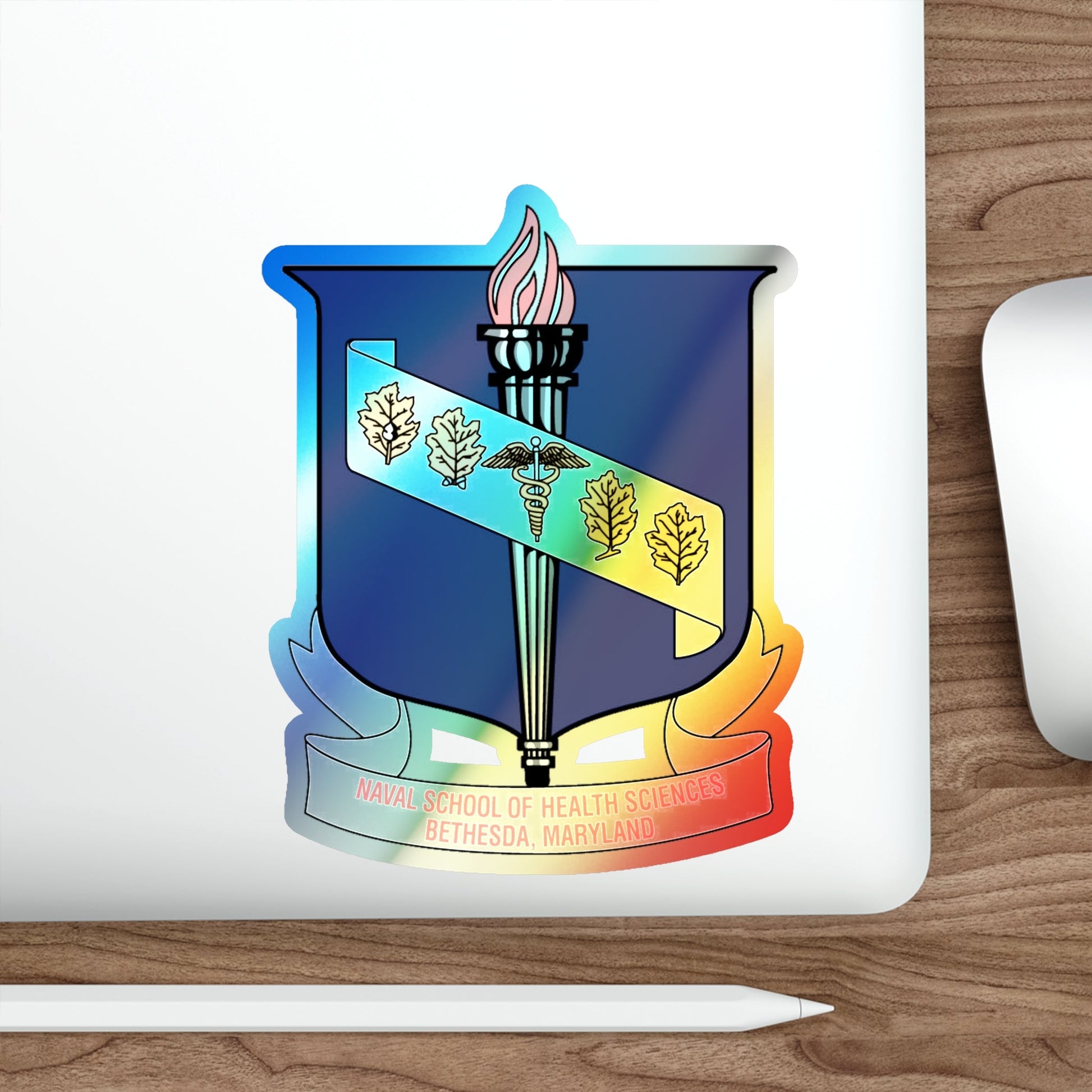 Naval School Of Health Science Bethesda Maryland (U.S. Navy) Holographic STICKER Die-Cut Vinyl Decal-The Sticker Space