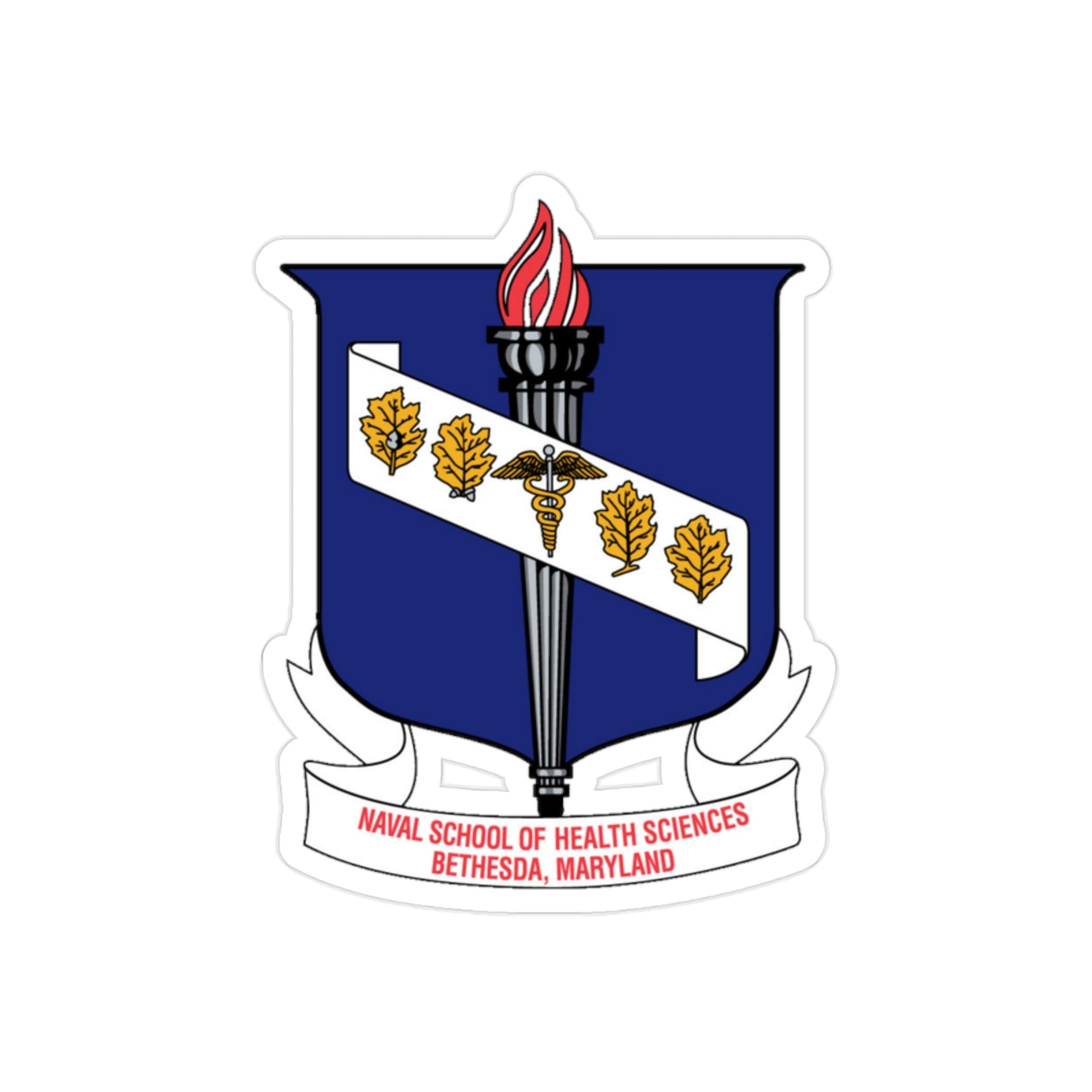 Naval School Of Health Science Bethesda Maryland (U.S. Navy) Transparent STICKER Die-Cut Vinyl Decal-2 Inch-The Sticker Space