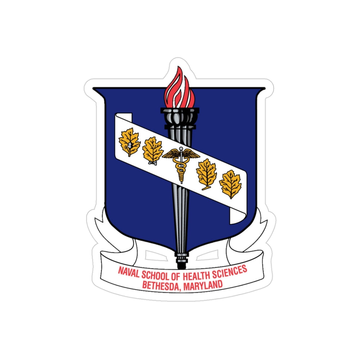 Naval School Of Health Science Bethesda Maryland (U.S. Navy) Transparent STICKER Die-Cut Vinyl Decal-3 Inch-The Sticker Space