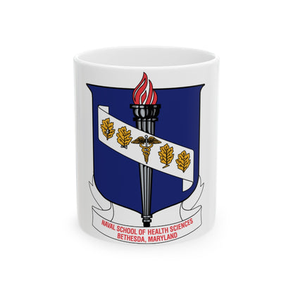 Naval School Of Health Science Bethesda Maryland (U.S. Navy) White Coffee Mug-11oz-The Sticker Space