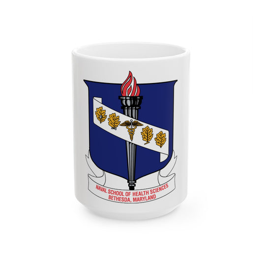 Naval School Of Health Science Bethesda Maryland (U.S. Navy) White Coffee Mug-15oz-The Sticker Space