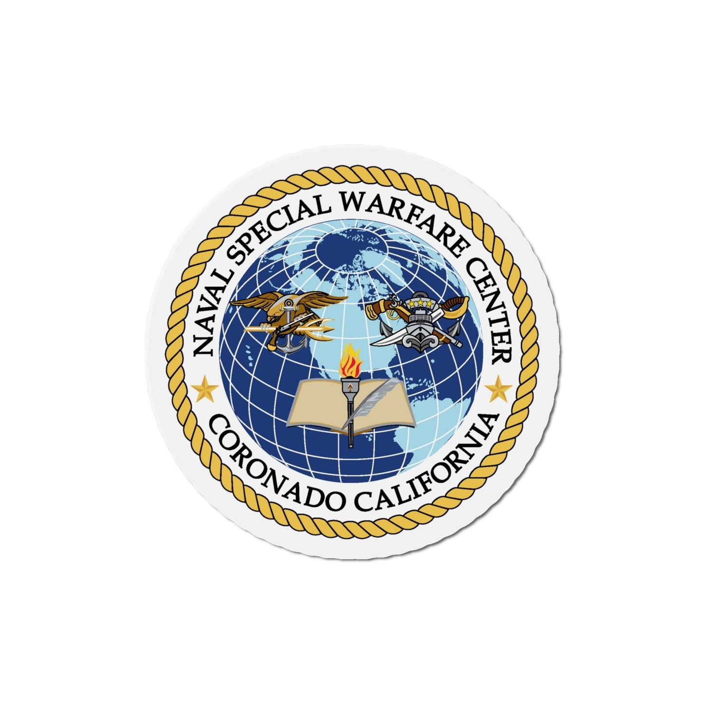 Naval Special Warfare Center Coronado CA (U.S. Navy) Die-Cut Magnet-6 × 6"-The Sticker Space