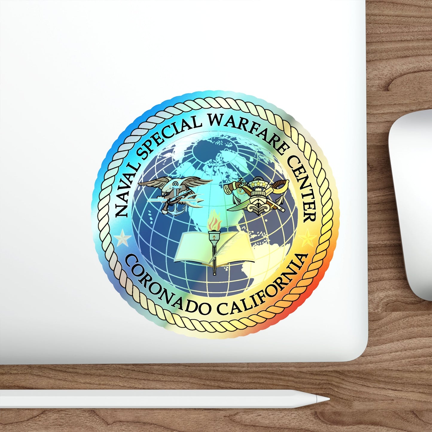 Naval Special Warfare Center Coronado CA (U.S. Navy) Holographic STICKER Die-Cut Vinyl Decal-The Sticker Space