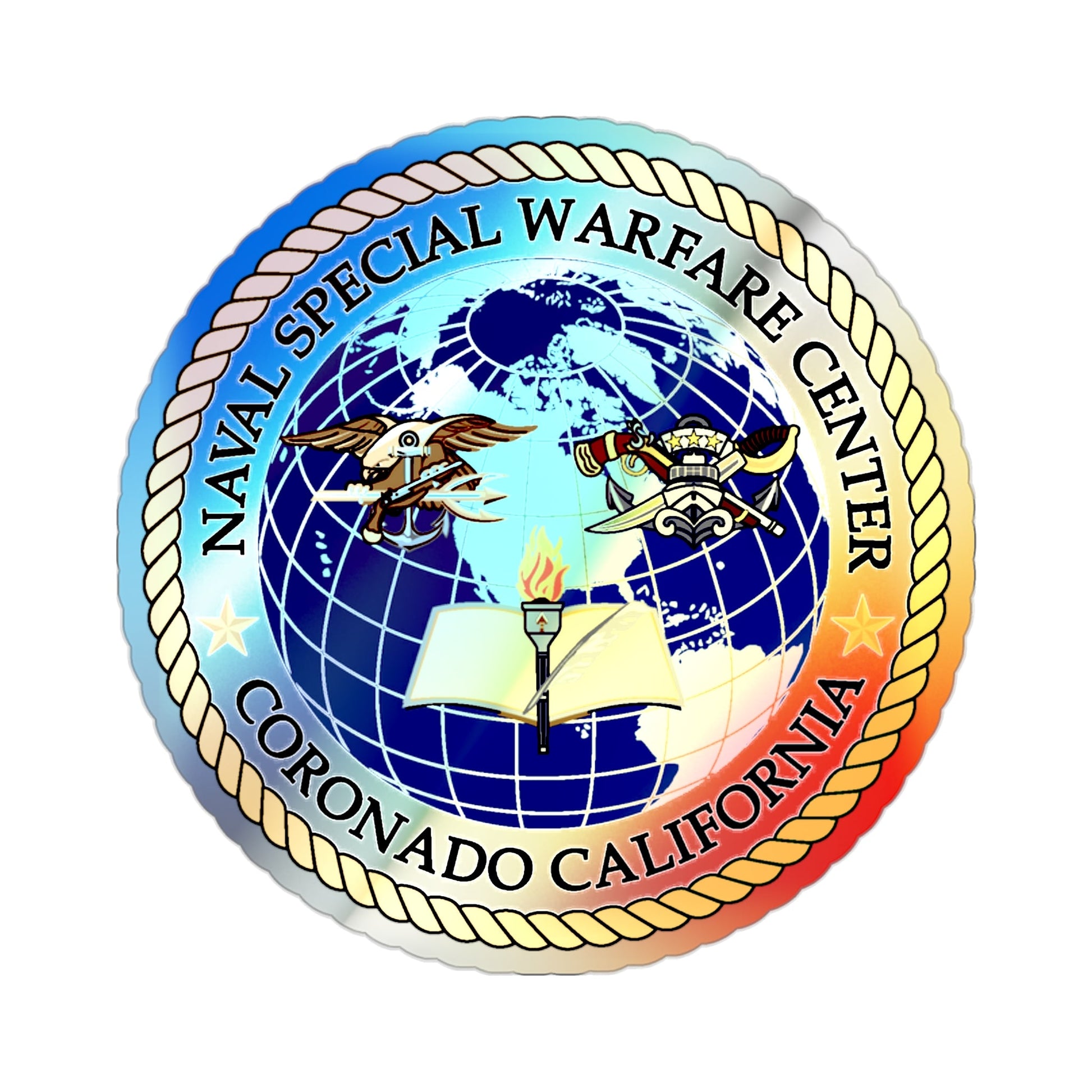 Naval Special Warfare Center Coronado CA (U.S. Navy) Holographic STICKER Die-Cut Vinyl Decal-2 Inch-The Sticker Space