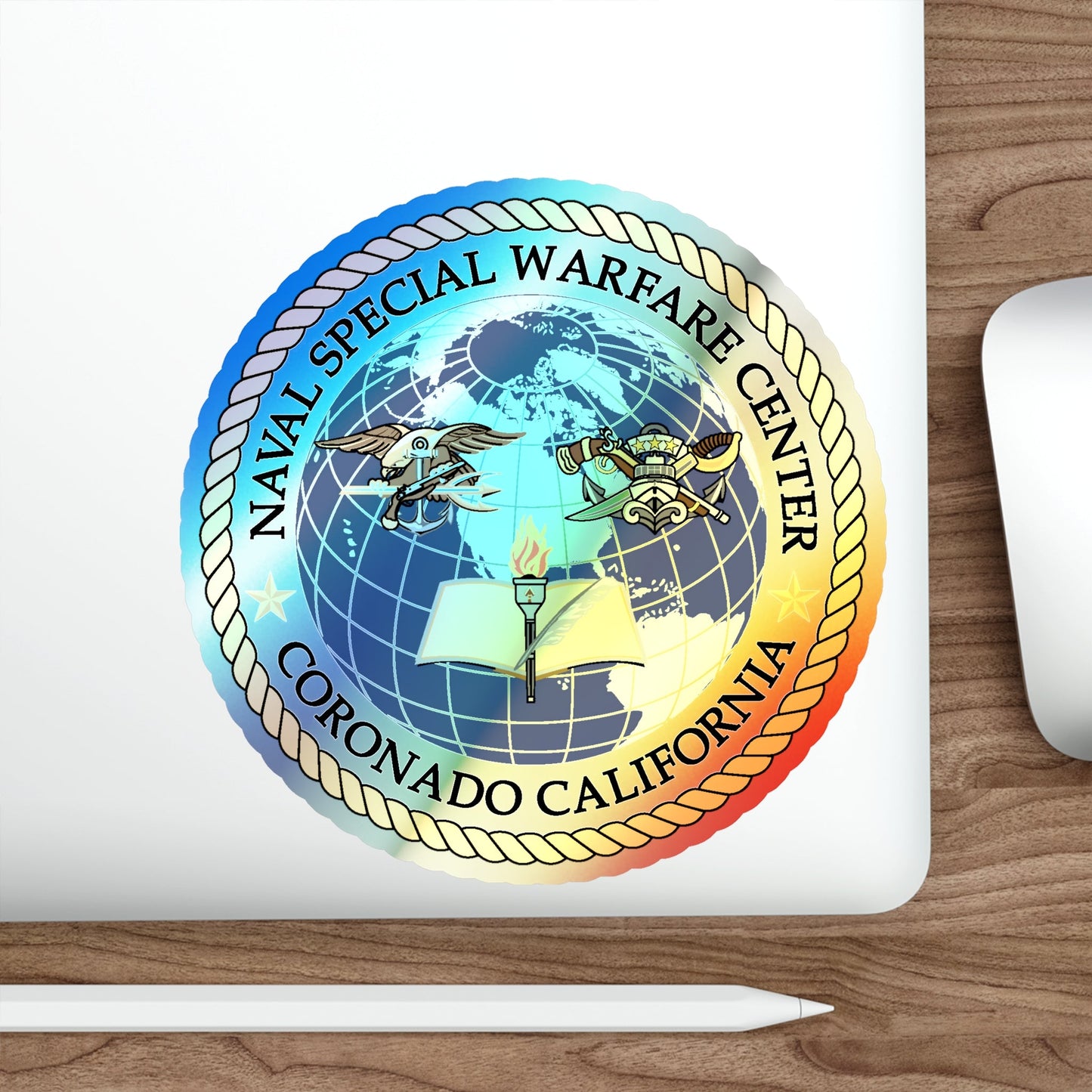 Naval Special Warfare Center Coronado CA (U.S. Navy) Holographic STICKER Die-Cut Vinyl Decal-The Sticker Space