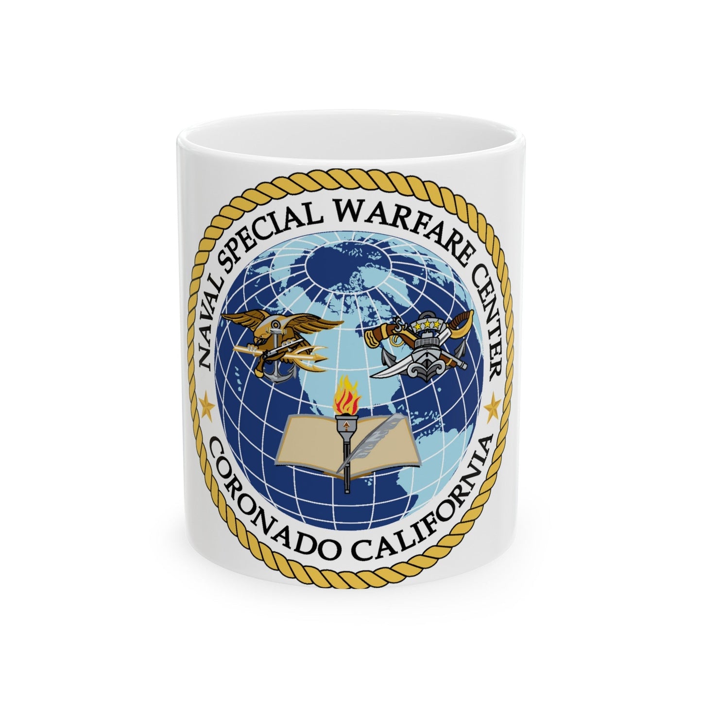 Naval Special Warfare Center Coronado CA (U.S. Navy) White Coffee Mug-11oz-The Sticker Space