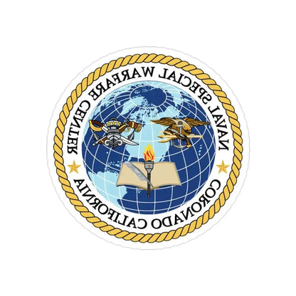 Naval Special Warfare Center Coronado CA (U.S. Navy) REVERSE PRINT Transparent Die-Cut STICKER 2 Inch Die-Cut Transparent - The Sticker Space