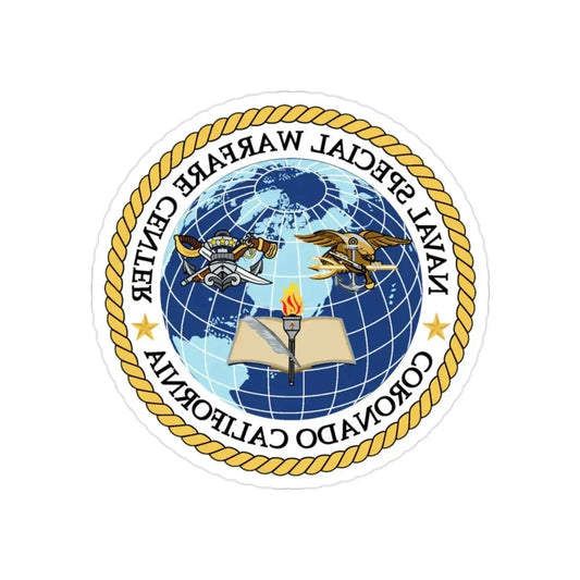 Naval Special Warfare Center Coronado CA (U.S. Navy) REVERSE PRINT Transparent Die-Cut STICKER 2 Inch Die-Cut Transparent - The Sticker Space