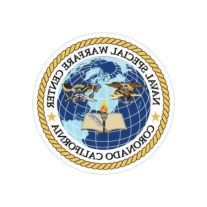 Naval Special Warfare Center Coronado CA (U.S. Navy) REVERSE PRINT Transparent Die-Cut STICKER 6 Inch Die-Cut Transparent - The Sticker Space