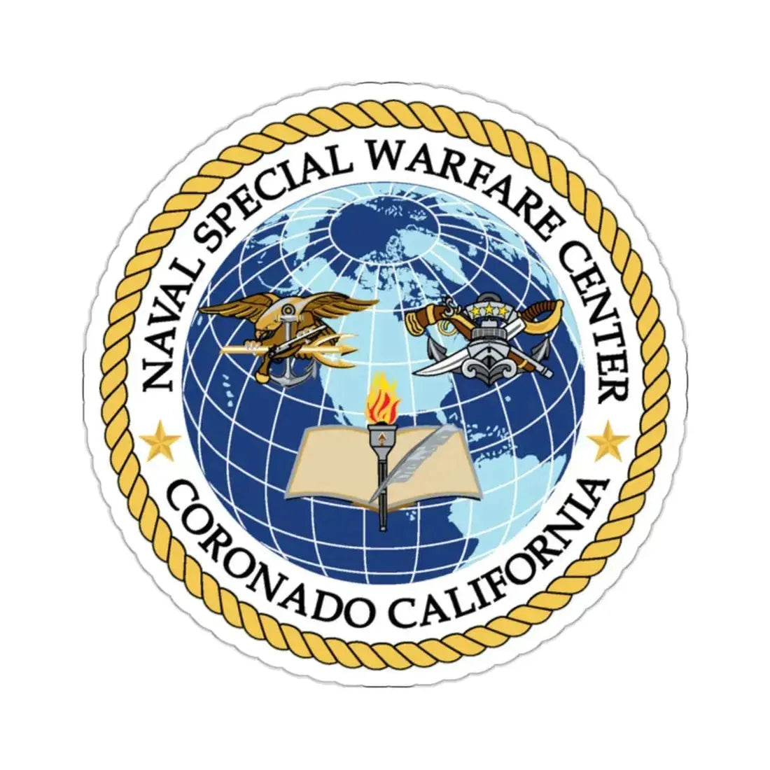 Naval Special Warfare Center Coronado CA (U.S. Navy) STICKER Vinyl Kiss-Cut Decal 2 Inch White - The Sticker Space