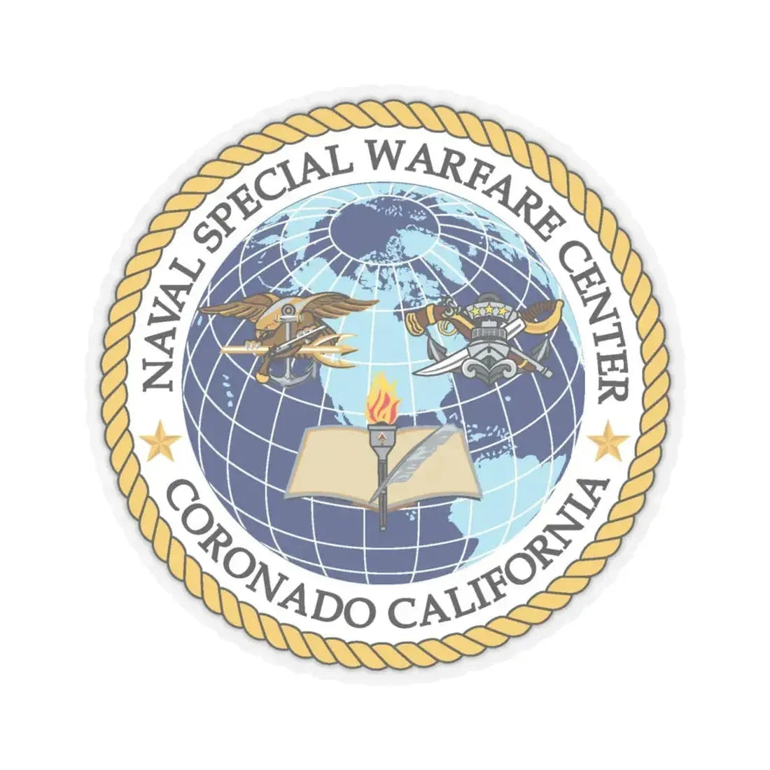 Naval Special Warfare Center Coronado CA (U.S. Navy) STICKER Vinyl Kiss-Cut Decal 4 Inch Transparent - The Sticker Space