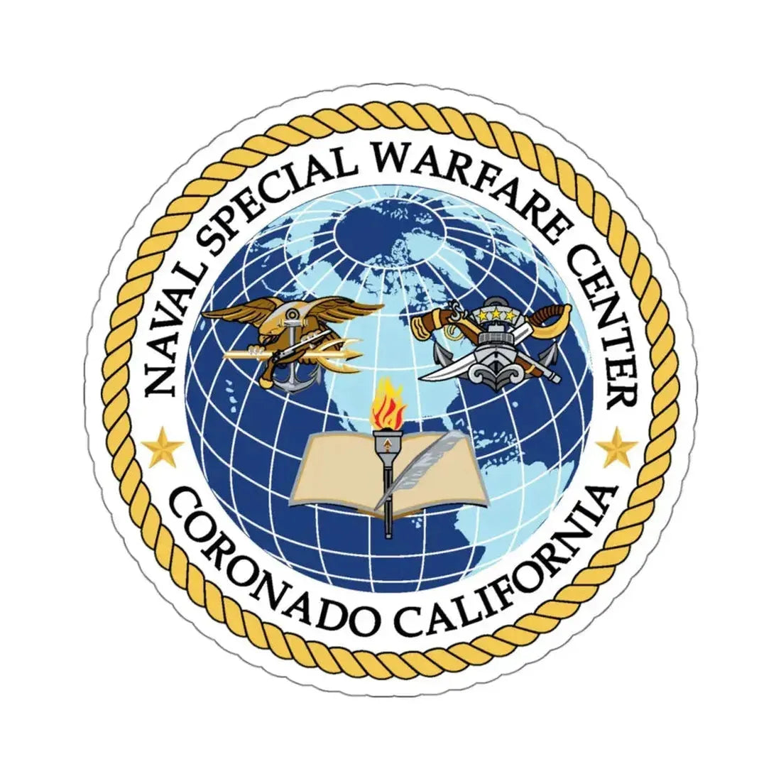 Naval Special Warfare Center Coronado CA (U.S. Navy) STICKER Vinyl Kiss-Cut Decal 4 Inch White - The Sticker Space