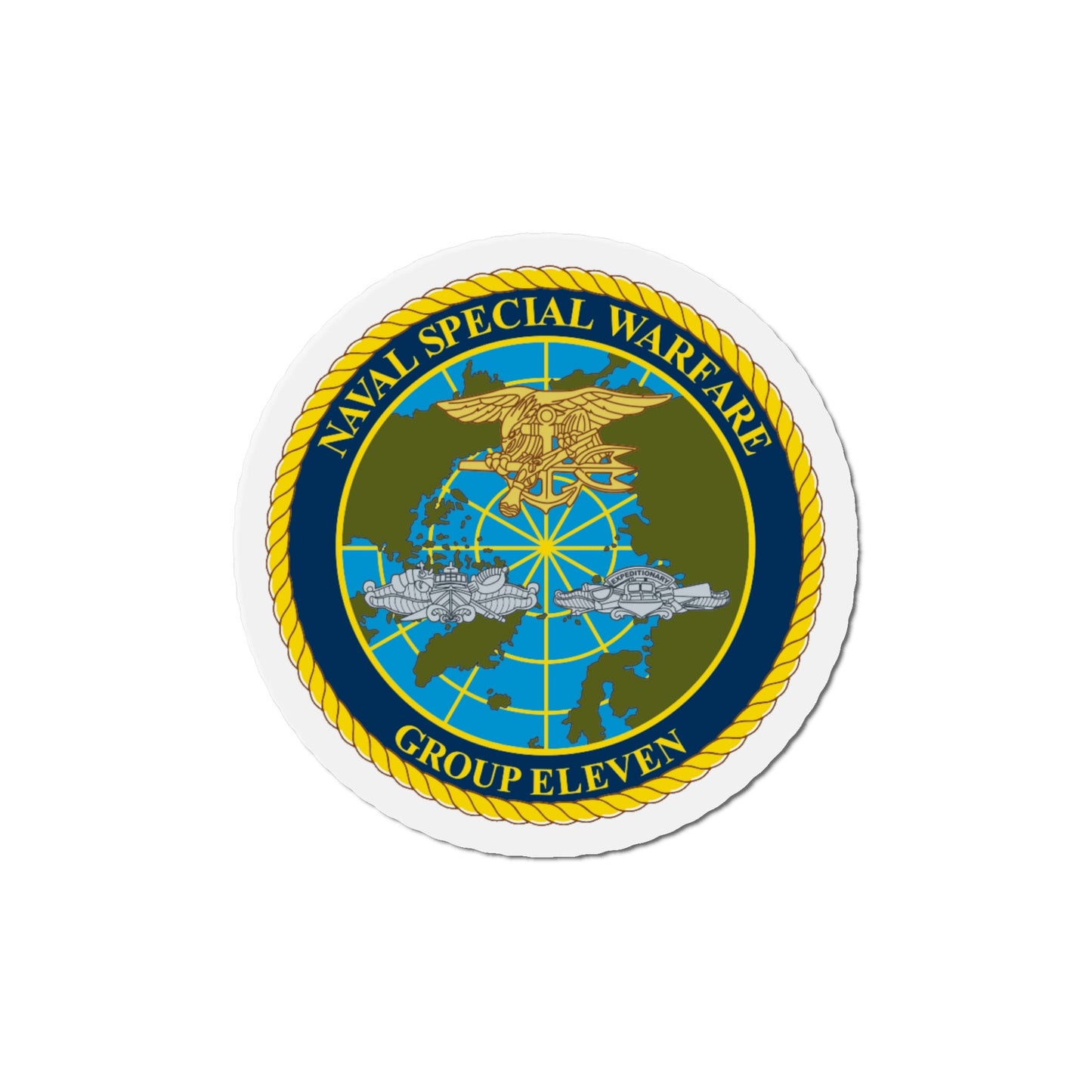 Naval Special Warfare Group 11 (U.S. Navy) Die-Cut Magnet-5" x 5"-The Sticker Space