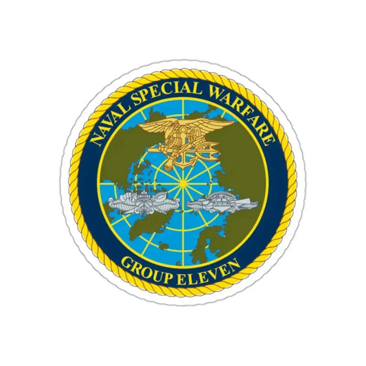 Naval Special Warfare Group 11 (U.S. Navy) STICKER Vinyl Kiss-Cut Decal 2 Inch White - The Sticker Space