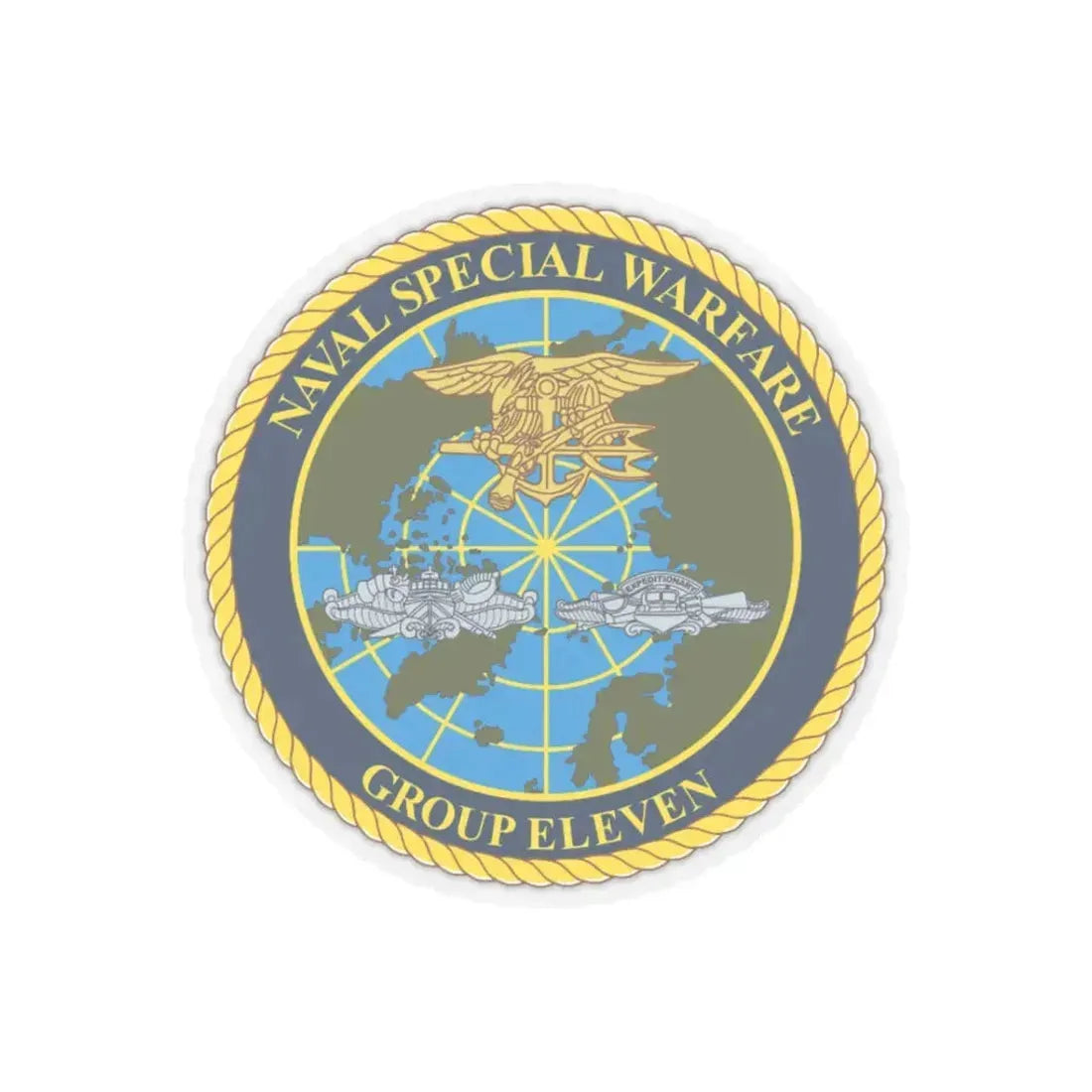 Naval Special Warfare Group 11 (U.S. Navy) STICKER Vinyl Kiss-Cut Decal 3 Inch Transparent - The Sticker Space