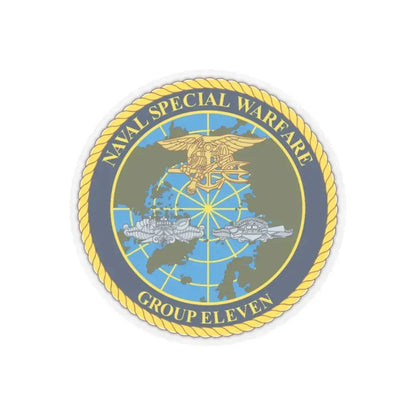 Naval Special Warfare Group 11 (U.S. Navy) STICKER Vinyl Kiss-Cut Decal 3 Inch Transparent - The Sticker Space