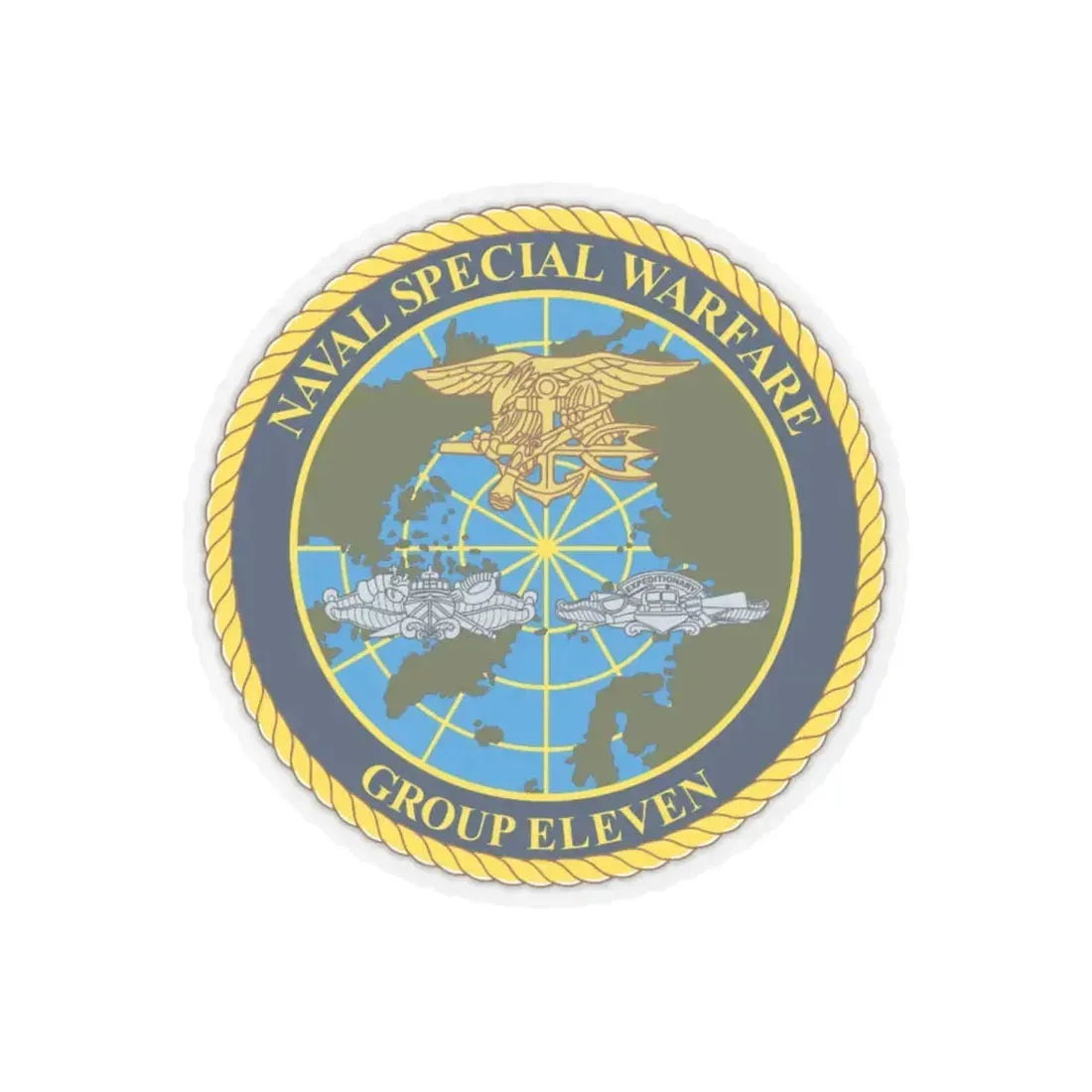 Naval Special Warfare Group 11 (U.S. Navy) STICKER Vinyl Kiss-Cut Decal 6 Inch Transparent - The Sticker Space