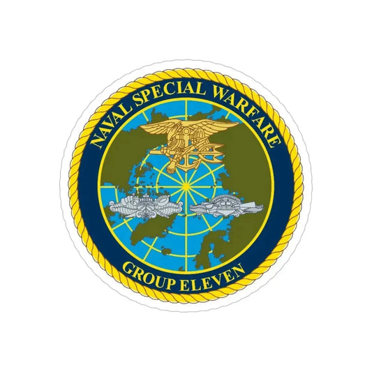 Naval Special Warfare Group 11 (U.S. Navy) Transparent STICKER Die-Cut Vinyl Decal 6 Inch Transparent - The Sticker Space