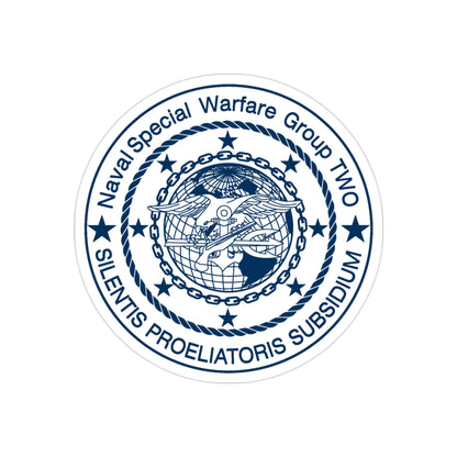 Naval Special Warfare Group 2 (U.S. Navy) Transparent STICKER Die-Cut Vinyl Decal-3 Inch-The Sticker Space