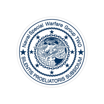 Naval Special Warfare Group 2 (U.S. Navy) Transparent STICKER Die-Cut Vinyl Decal-4 Inch-The Sticker Space