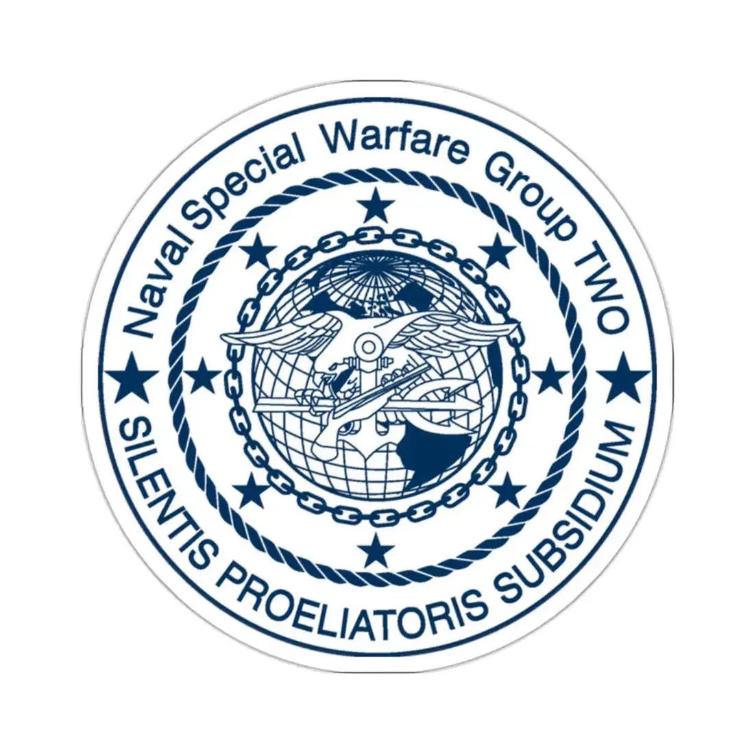 Naval Special Warfare Group 2 (U.S. Navy) STICKER Vinyl Kiss-Cut Decal 2 Inch White - The Sticker Space