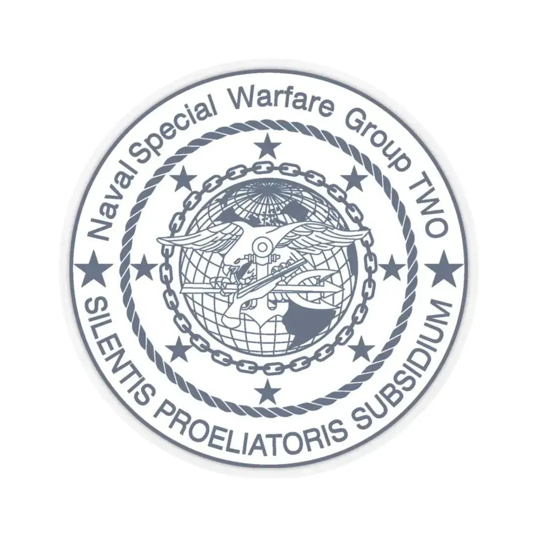 Naval Special Warfare Group 2 (U.S. Navy) STICKER Vinyl Kiss-Cut Decal 3 Inch Transparent - The Sticker Space