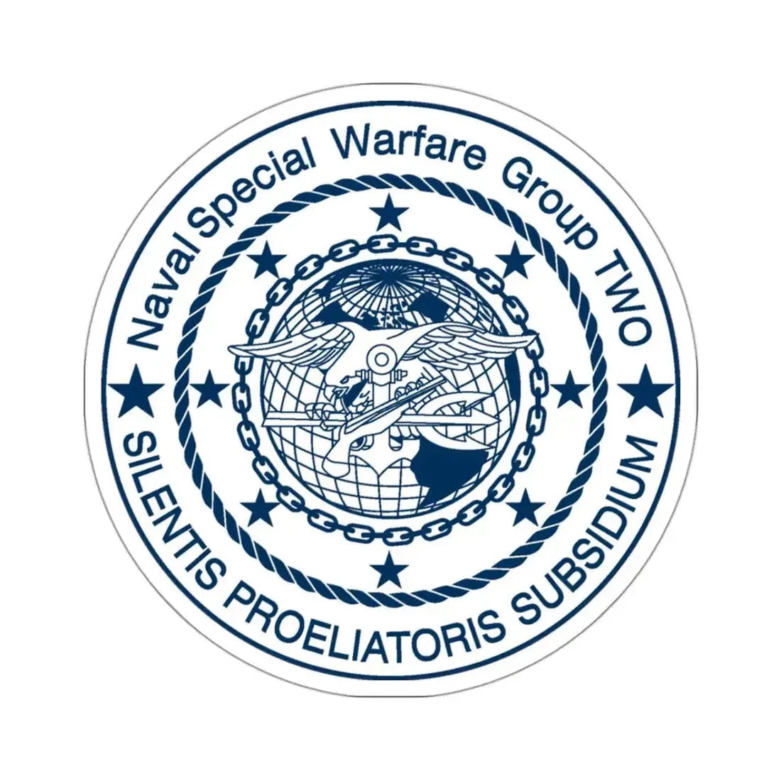 Naval Special Warfare Group 2 (U.S. Navy) STICKER Vinyl Kiss-Cut Decal 3 Inch White - The Sticker Space