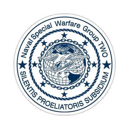 Naval Special Warfare Group 2 (U.S. Navy) STICKER Vinyl Kiss-Cut Decal 3 Inch White - The Sticker Space